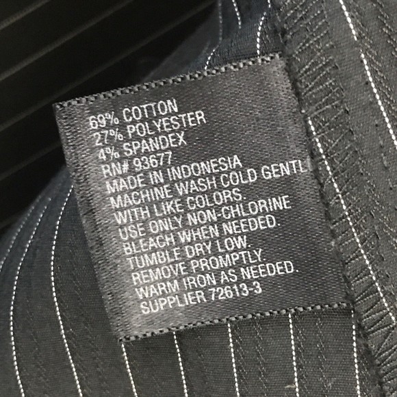 Worthington Women's 16T Button Up Dress Shirt Stripe Black Career Long Sleeves - Picture 9 of 10